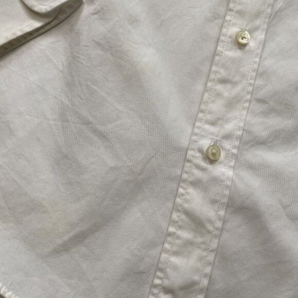 Crewcuts Boys Thompson White Button Up Oxford Shirt Size 10 Cotton Long Sleeves - Picture 2 of 6